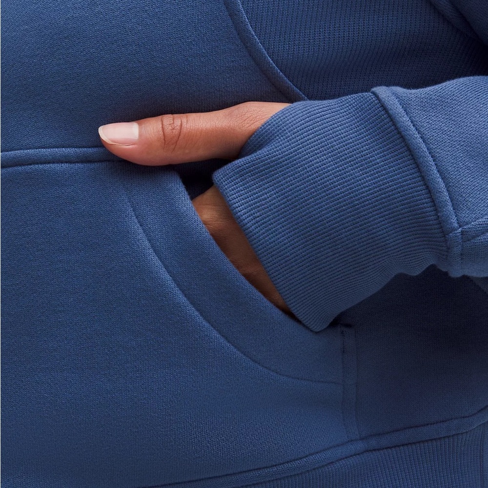 Lululemon Scuba Cropped Half-Zip Funnel Neck in Blue Size M/L - Picture 3 of 13